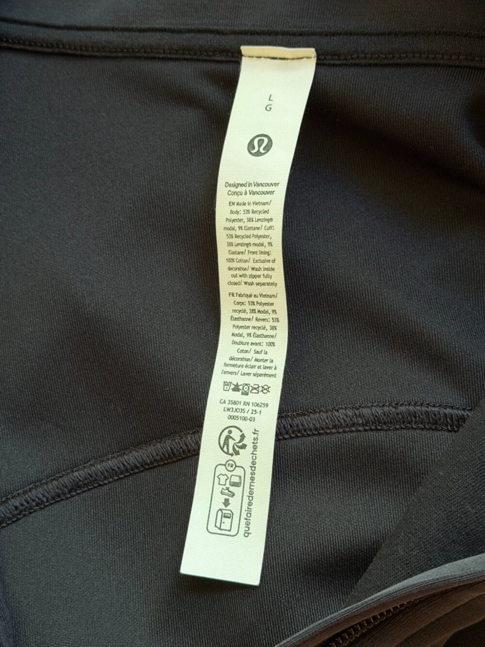 Lululemon Brushed Softstreme Half Zip Pullover Black Size L Large Black - Picture 9 of 12